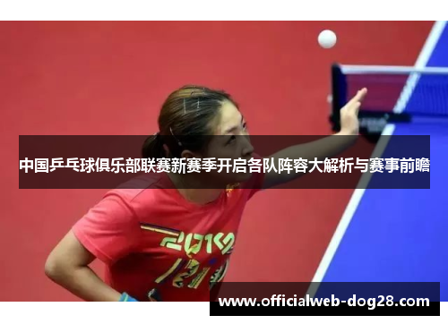 中国乒乓球俱乐部联赛新赛季开启各队阵容大解析与赛事前瞻